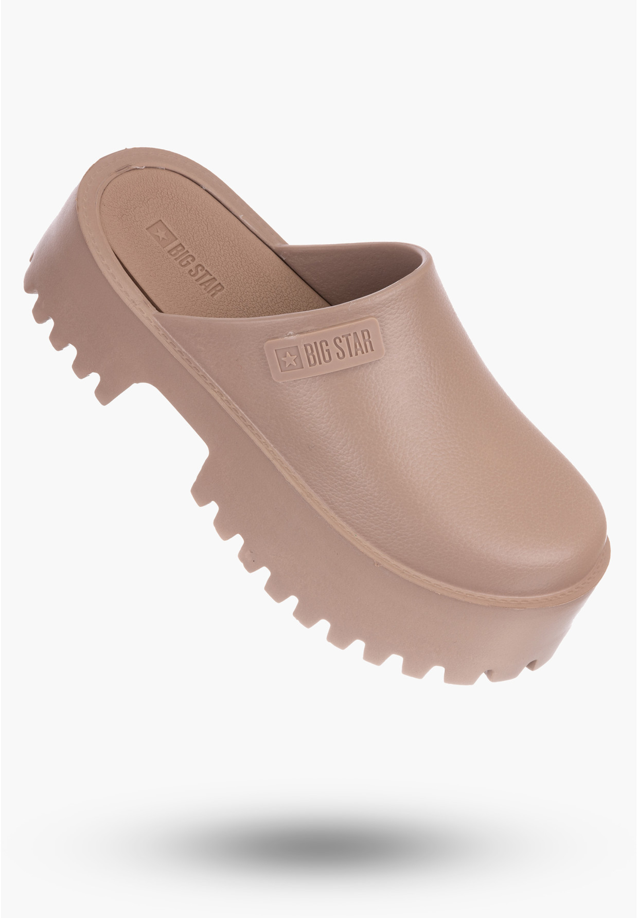 Klapki Big Star Beżowe Buty Damskie NN274016