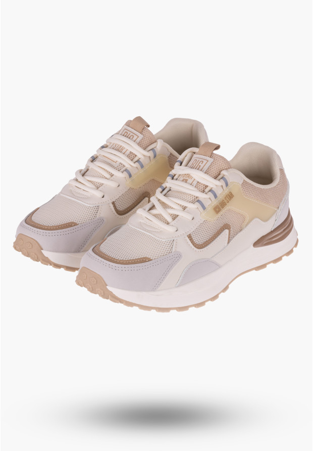 Sneakersy Big Star Beżowe Buty Damskie NN274A098