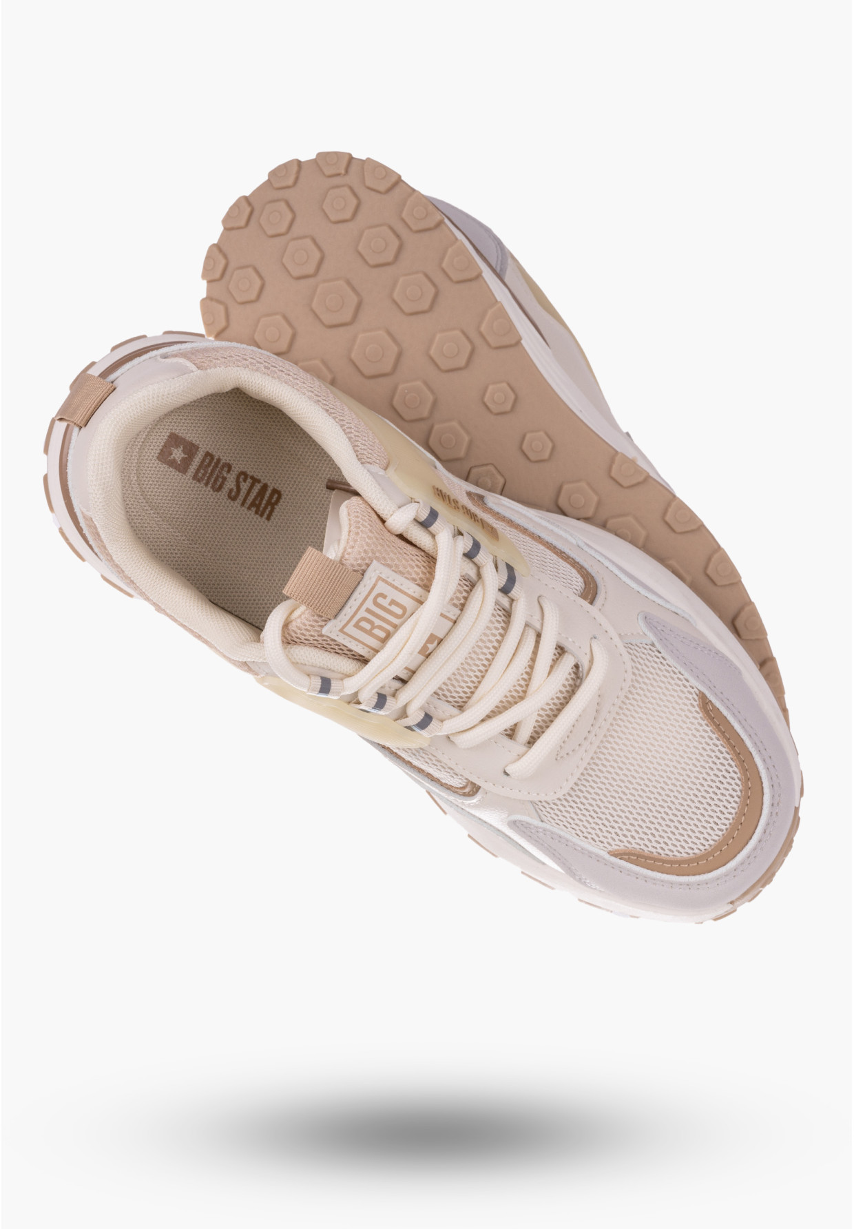 Sneakersy Big Star Beżowe Buty Damskie NN274A098