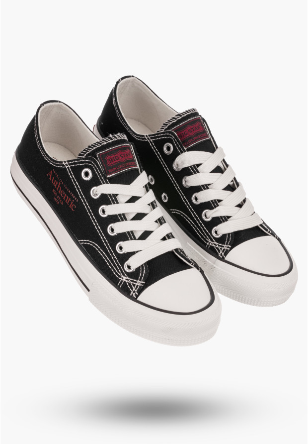 Trampki Damskie Big Star czarne klasyczne logo NN274234