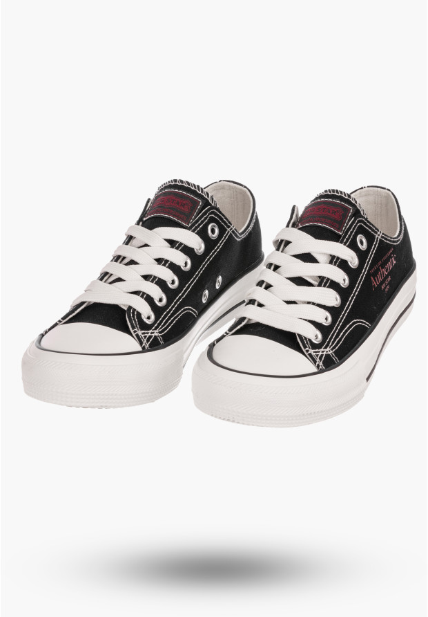 Trampki Damskie Big Star czarne klasyczne logo NN274234
