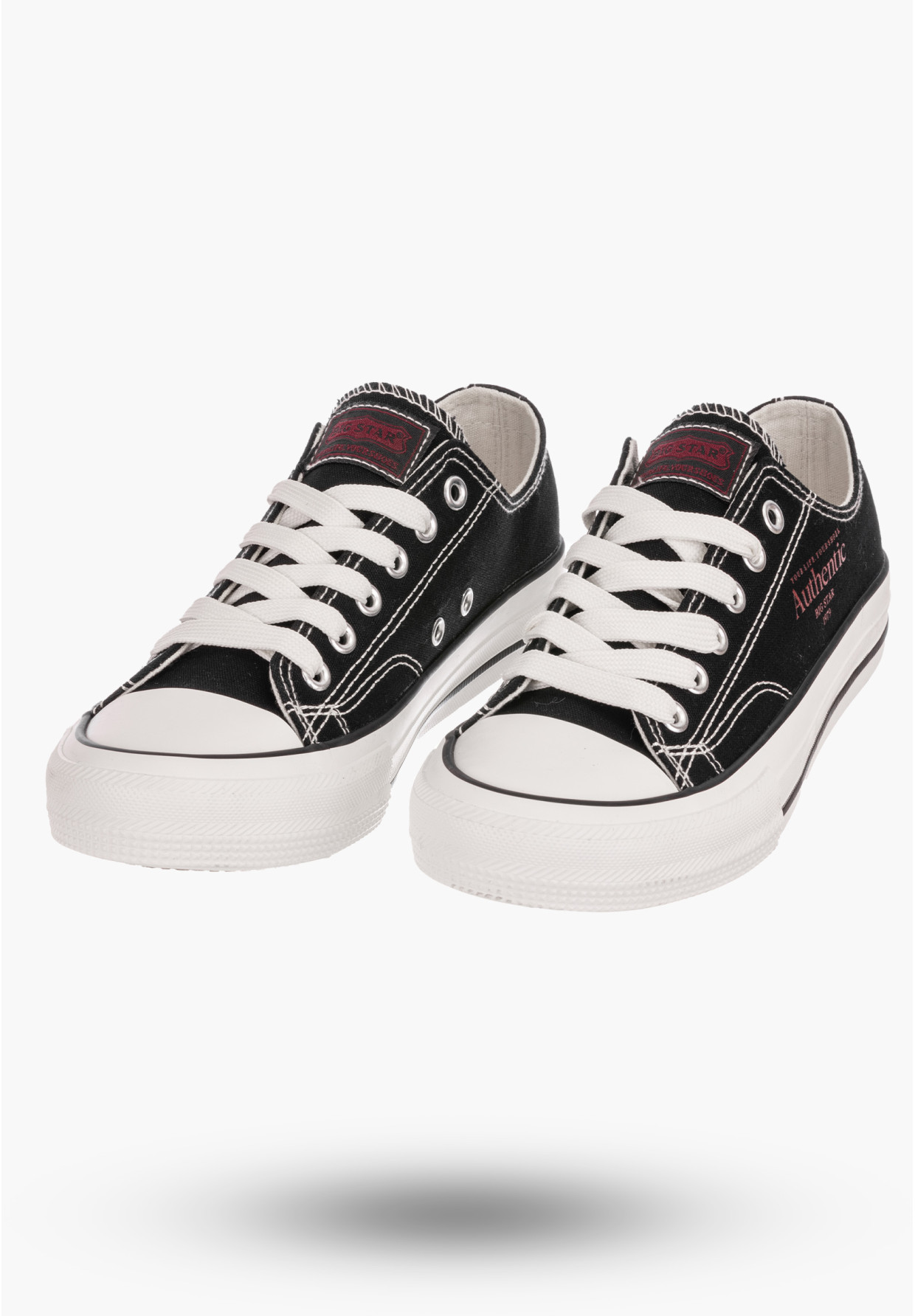 Trampki Damskie Big Star czarne klasyczne logo NN274234