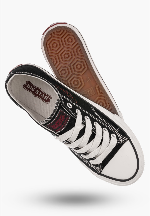 Trampki Damskie Big Star czarne klasyczne logo NN274234