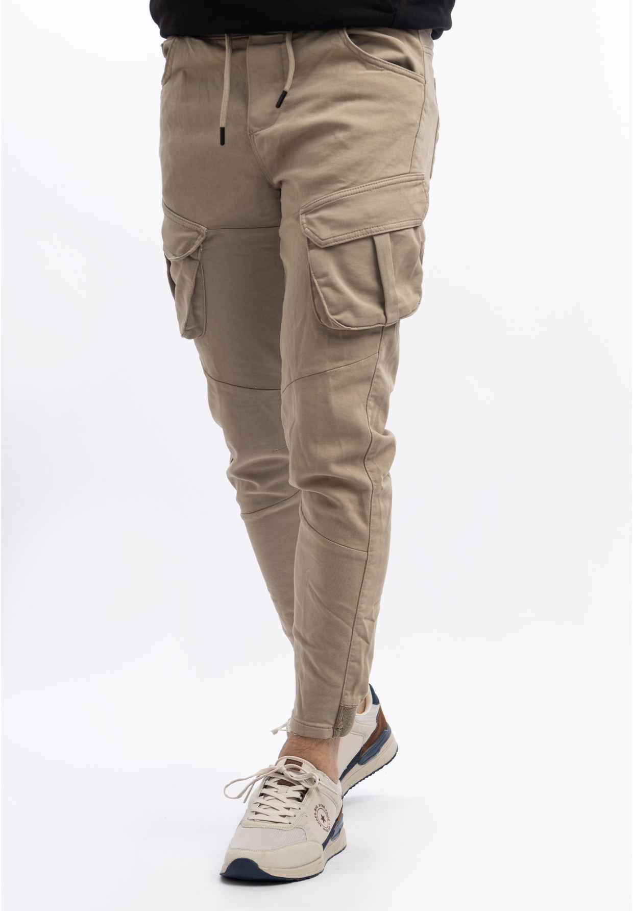 Spodnie Beżowe Joggery Kenzarro O-79003 04
