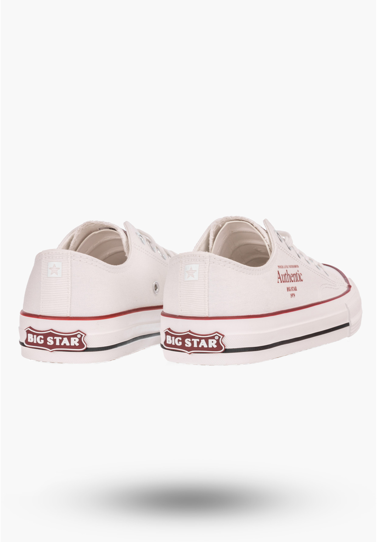 Trampki Męskie Big Star białe klasyczne logo NN174057