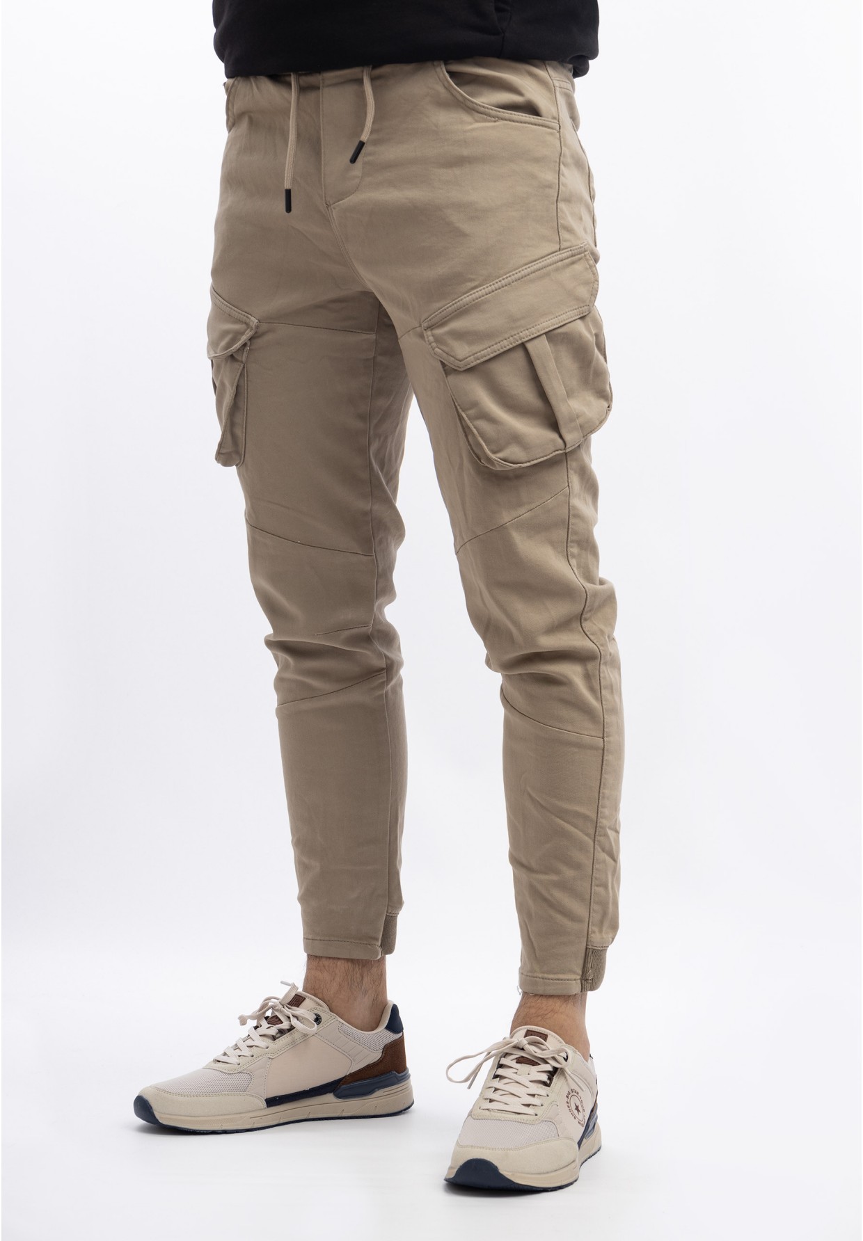 Spodnie Beżowe Joggery Kenzarro O-79003 04