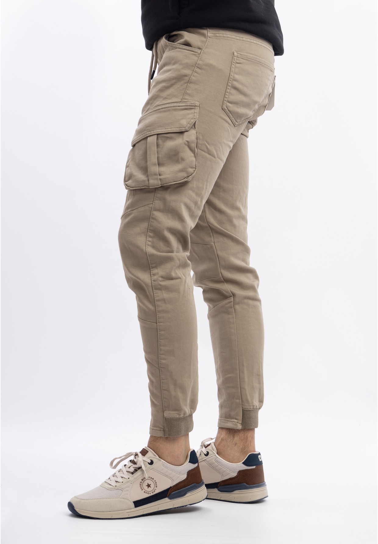 Spodnie Beżowe Joggery Kenzarro O-79003 04