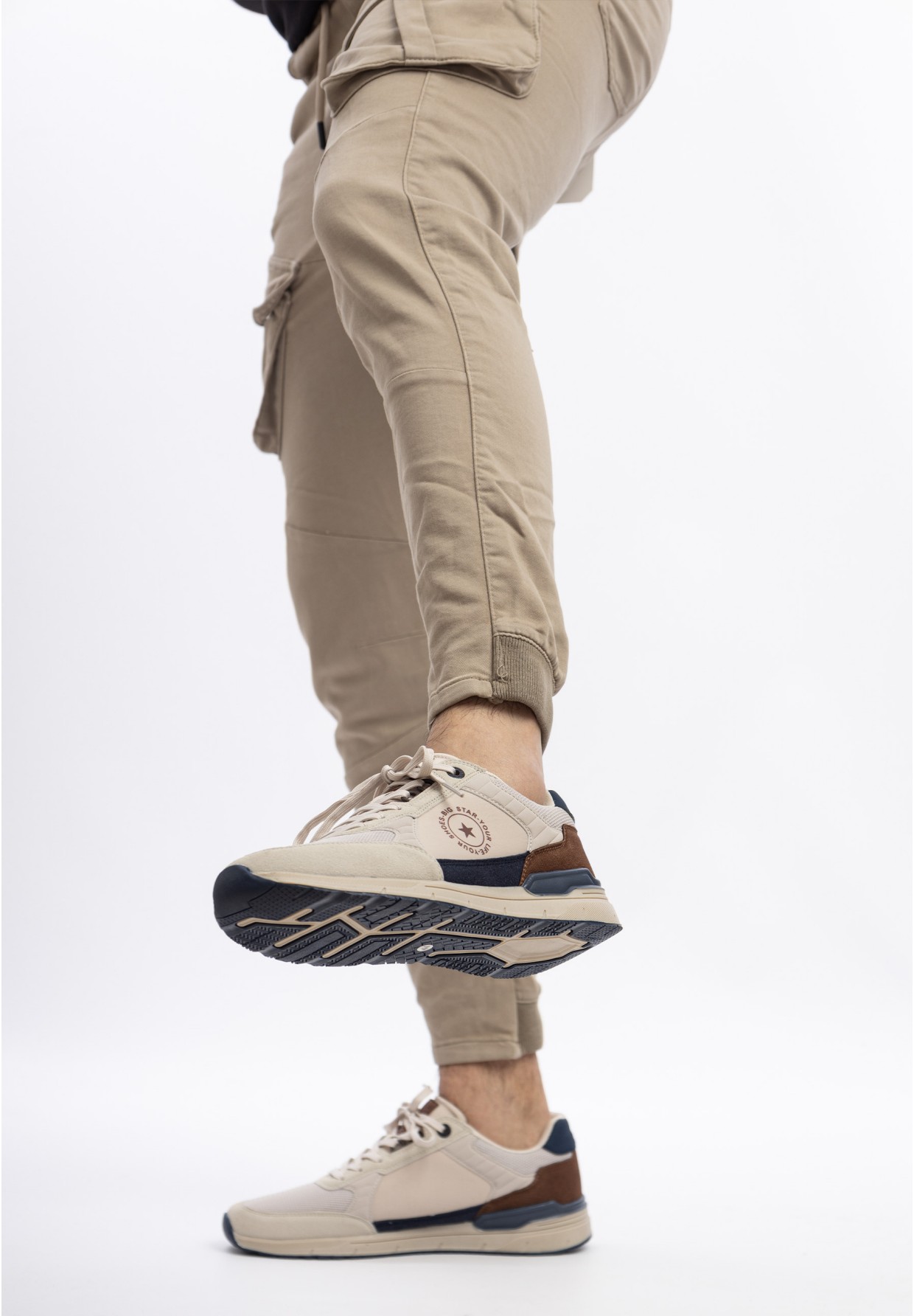 Spodnie Beżowe Joggery Kenzarro O-79003 04