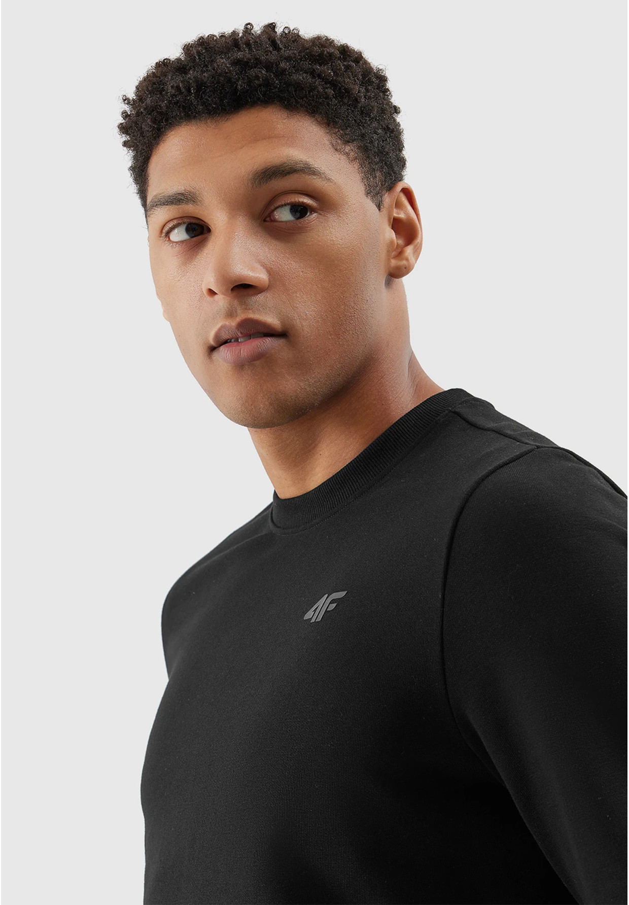 Bluza Męska 4F Sportowa Czarna nierozpinana TSWSM1181