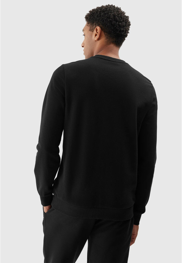 Bluza Męska 4F Sportowa Czarna nierozpinana TSWSM1181