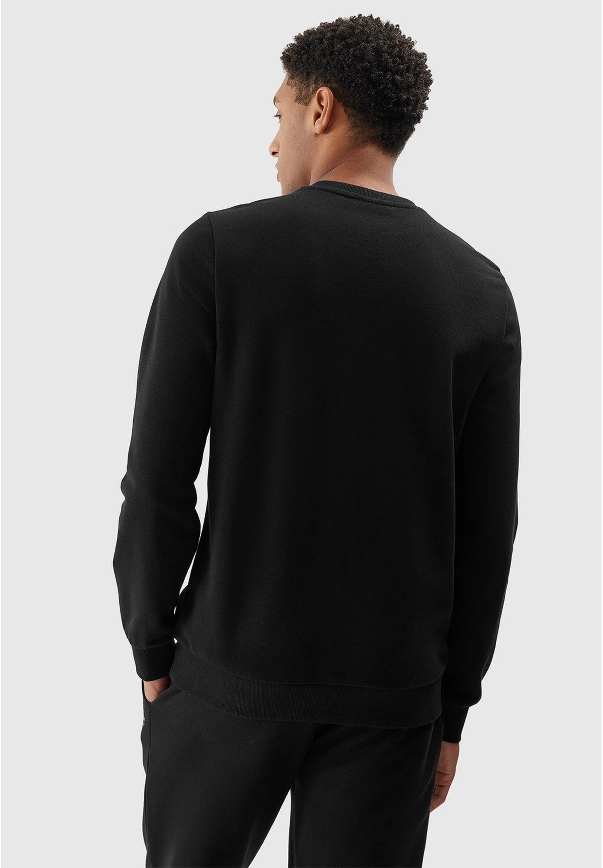 Bluza Męska 4F Sportowa Czarna nierozpinana TSWSM1181