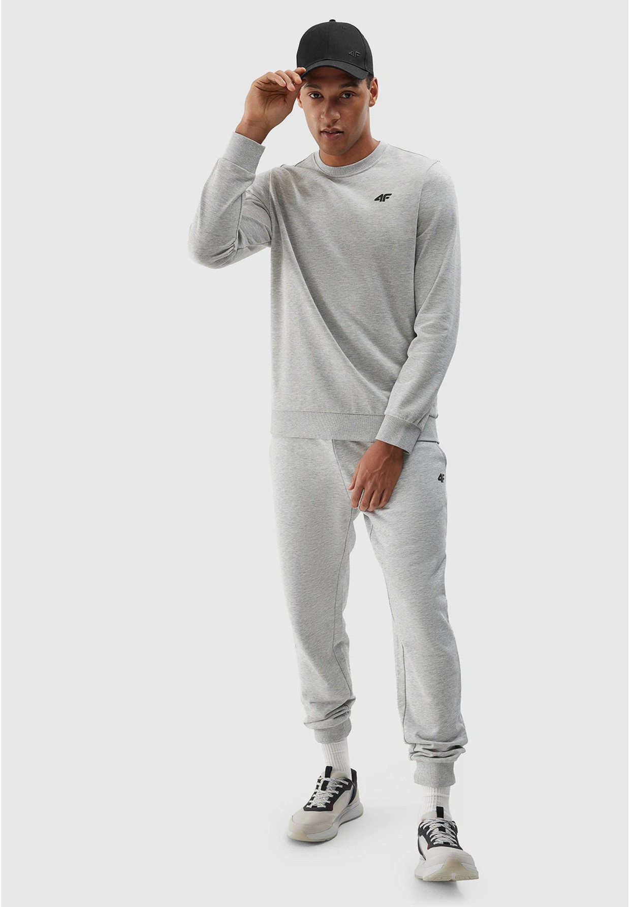 Bluza Męska 4F Sportowa Szara nierozpinana TSWSM1181