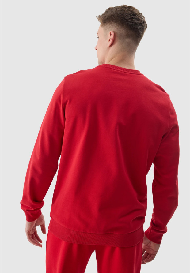 Bluza Męska 4F Sportowa Czerwona nierozpinana TSWSM1181