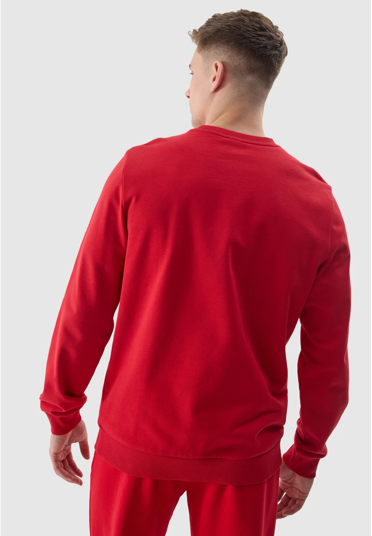 Bluza Męska 4F Sportowa Czerwona nierozpinana TSWSM1181