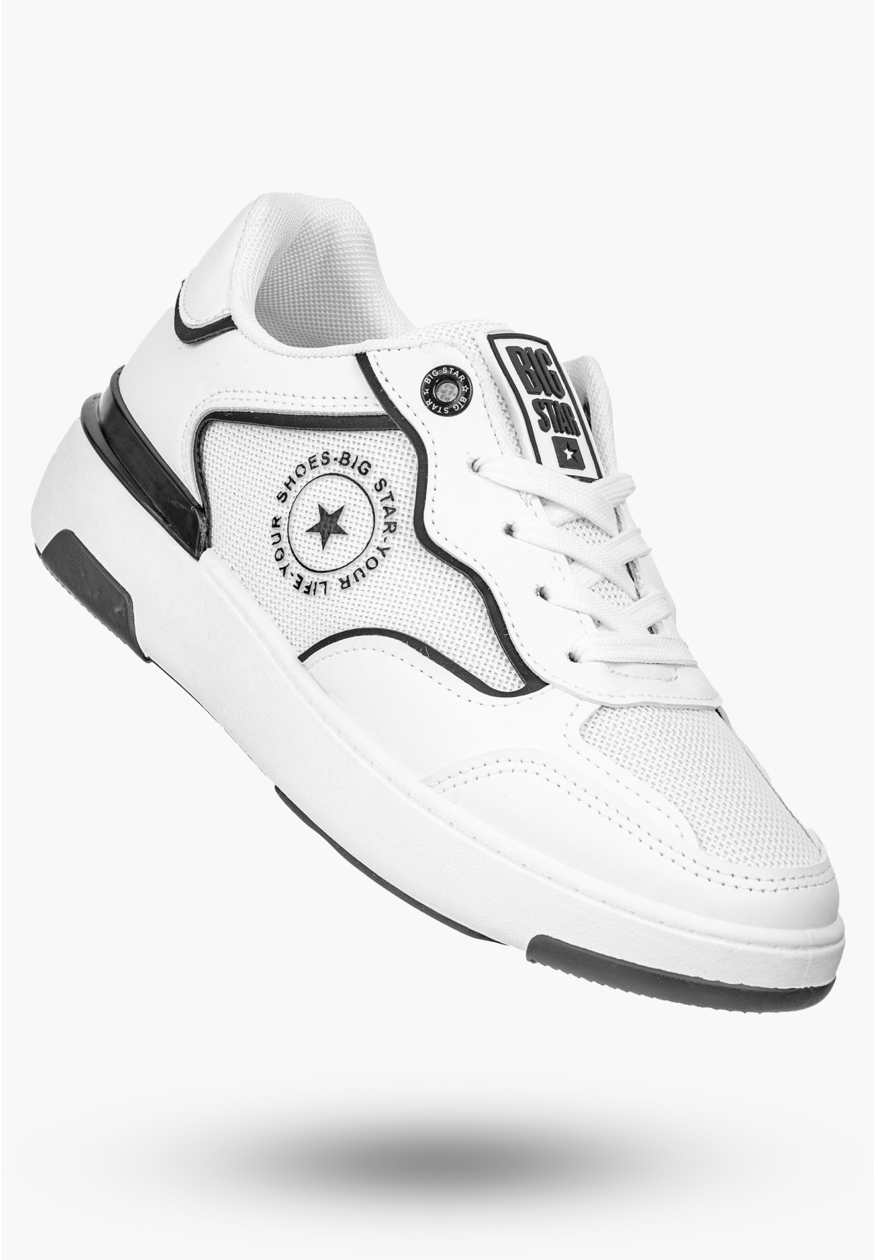 Sneakersy Damskie BIG STAR Białe z siatką LL274440