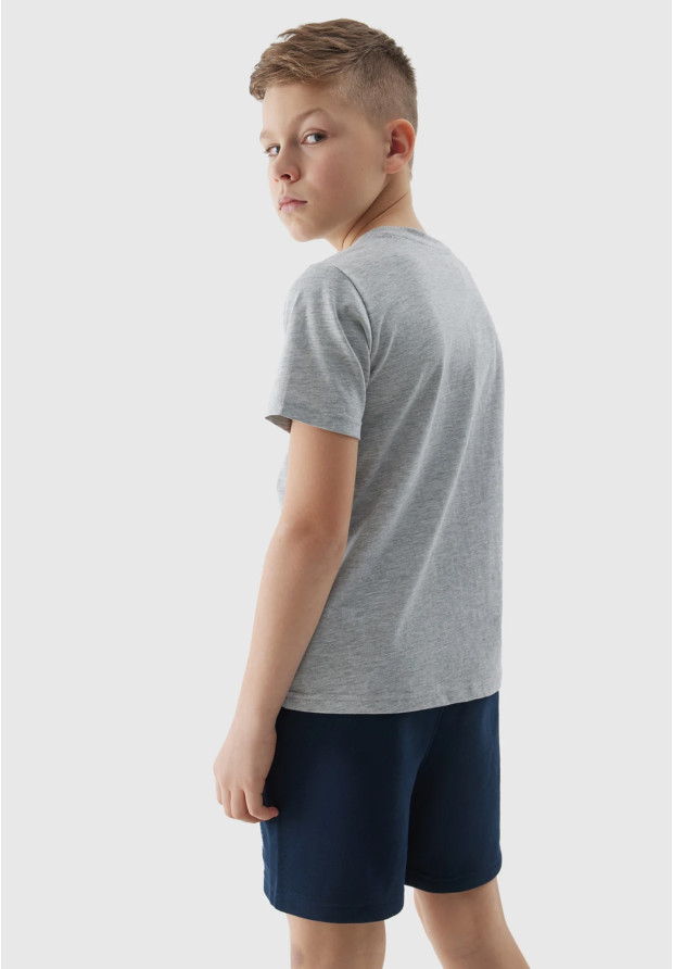 Koszulka Chłopięca 4F T-shirt basic szary 4FJWSS24TTSHM1116