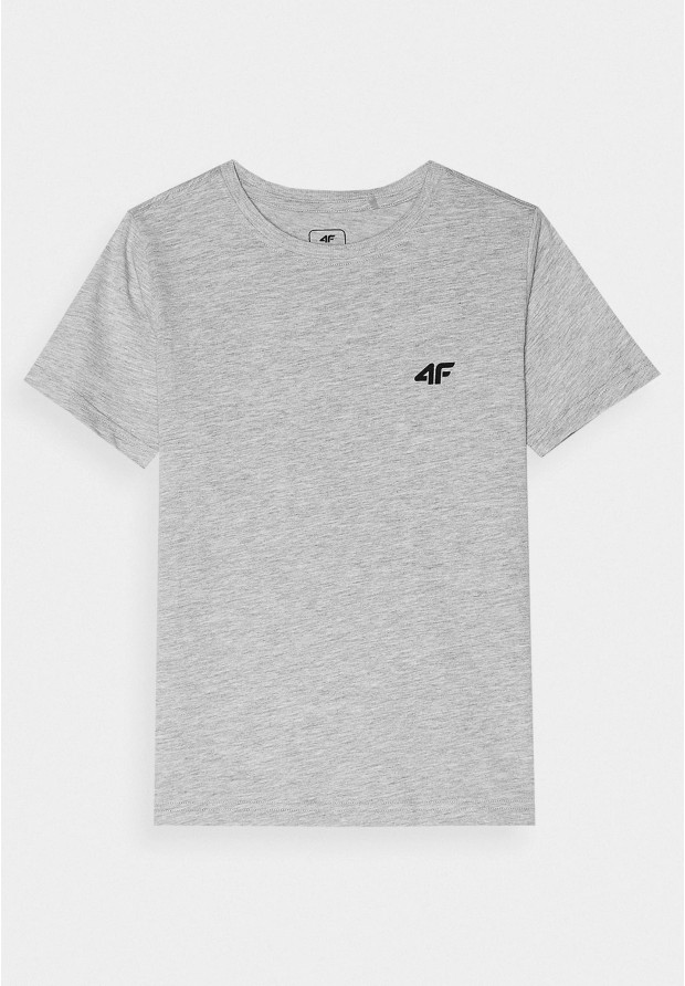 Koszulka Chłopięca 4F T-shirt basic szary 4FJWSS24TTSHM1116