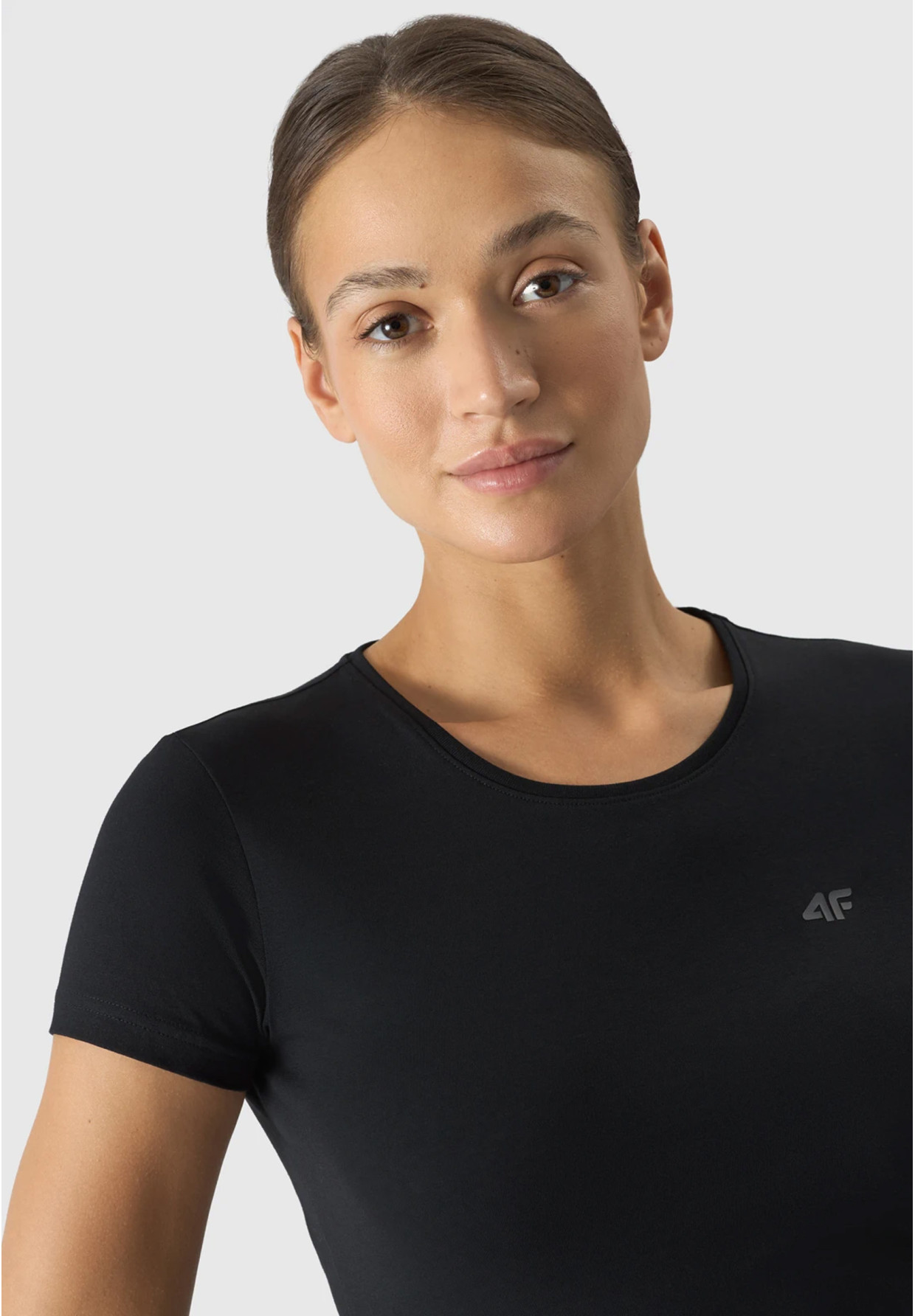 Koszulka Damska 4F T-shirt basic czarny 4FWSS24TTSHF1161