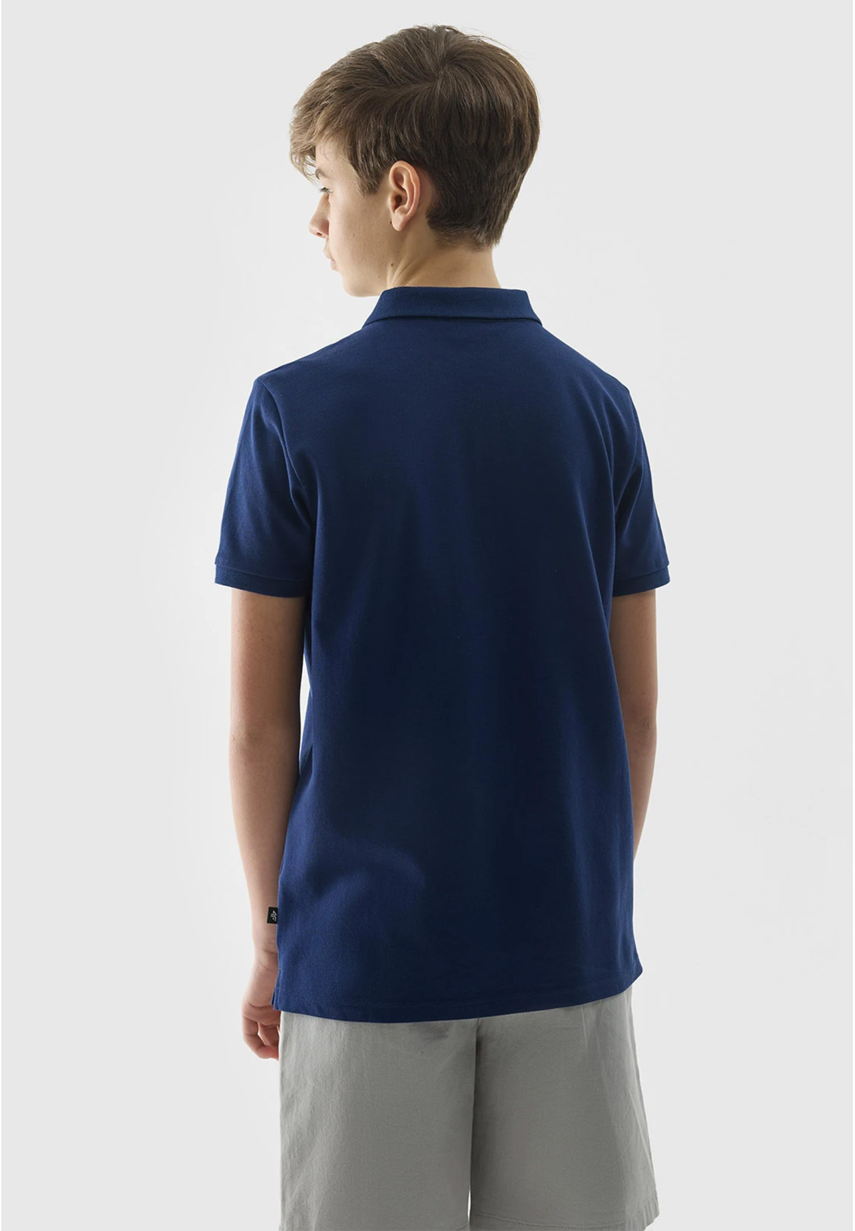 Koszulka Chłopięca 4F T-shirt polo granatowy regular 4FJWSS24TPTSM124