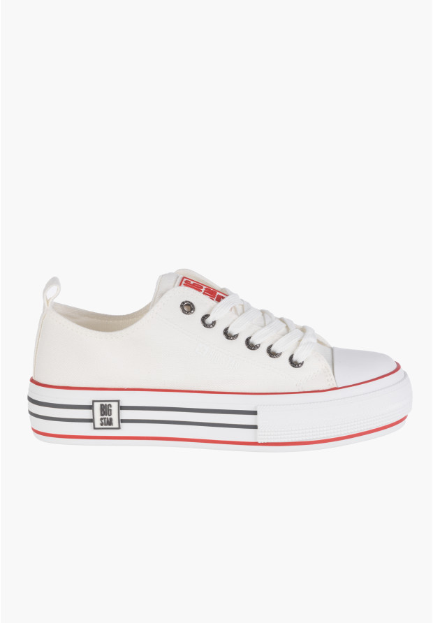 Trampki Damskie BIG TAR Białe Buty Sportowe LL274180