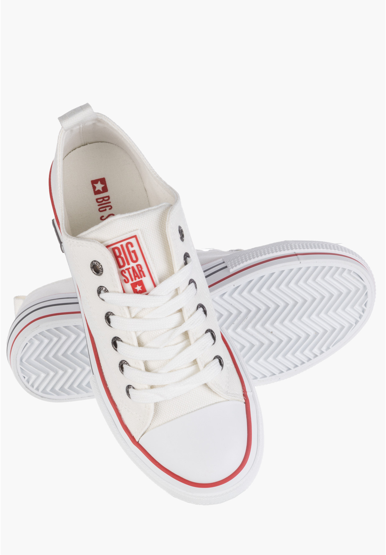 Trampki Damskie BIG TAR Białe Buty Sportowe LL274180