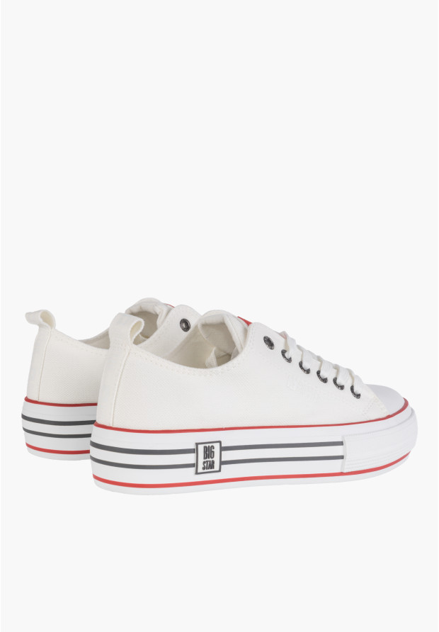 Trampki Damskie BIG TAR Białe Buty Sportowe LL274180