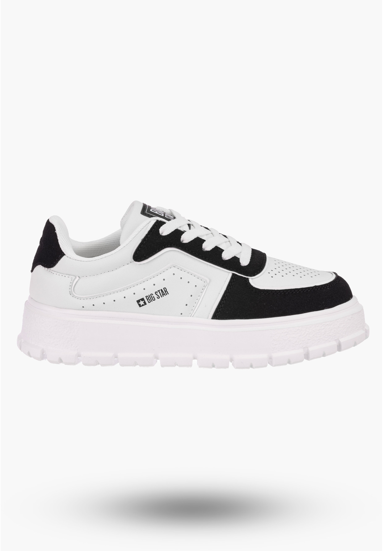 Buty Damskie BIG TAR Biało Czarne Sneakersy Lekkie Eko Skóra NN274367