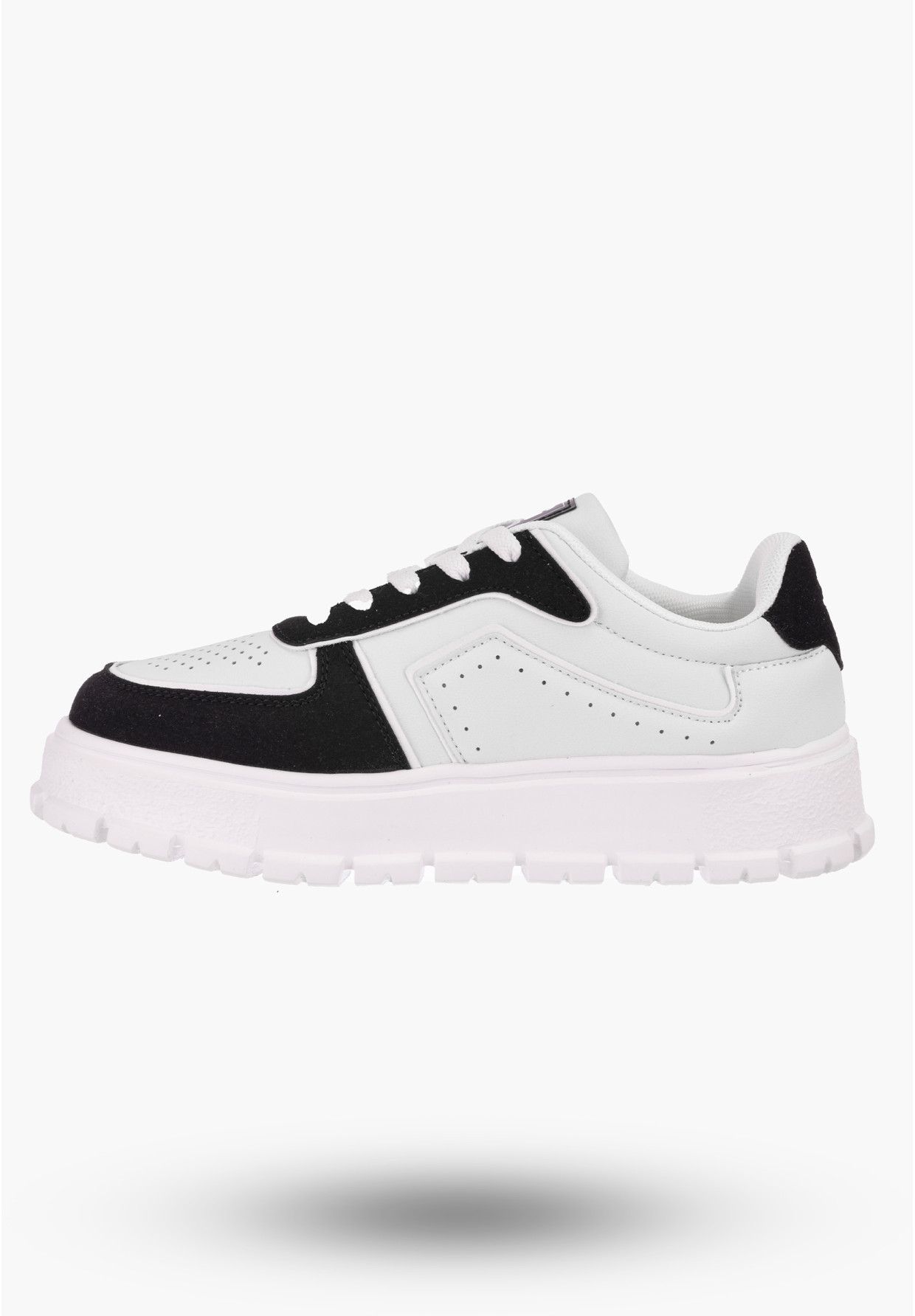 Buty Damskie BIG TAR Biało Czarne Sneakersy Lekkie Eko Skóra NN274367