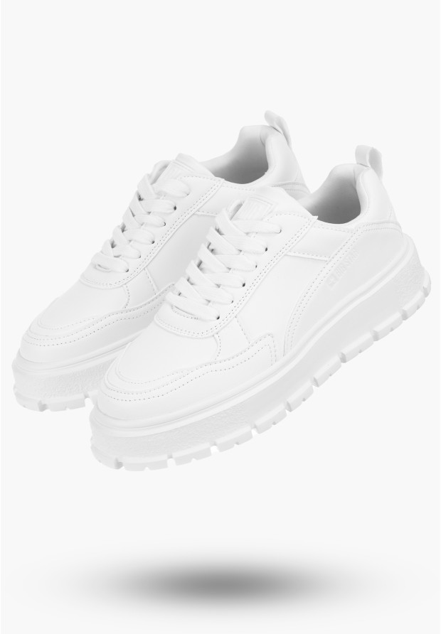 Buty Damskie BIG TAR Białe Sneakersy Lekkie Eko Skóra NN274373
