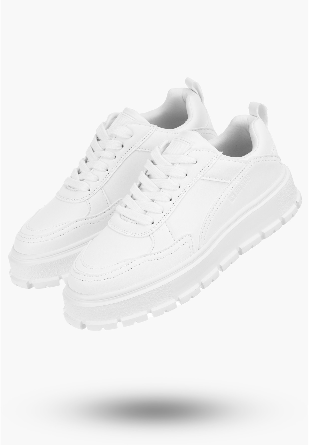 Buty Damskie BIG TAR Białe Sneakersy Lekkie Eko Skóra NN274373