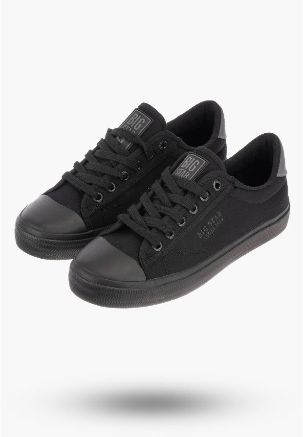 Trampki Damskie BIG TAR Czarne Buty Materiałowe LL274092