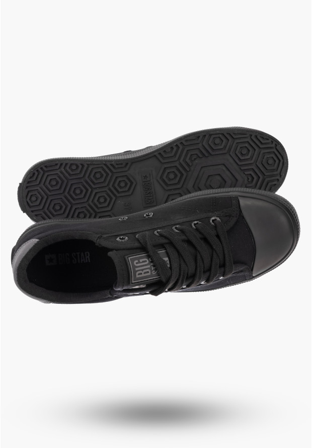 Trampki Damskie BIG TAR Czarne Buty Materiałowe LL274092