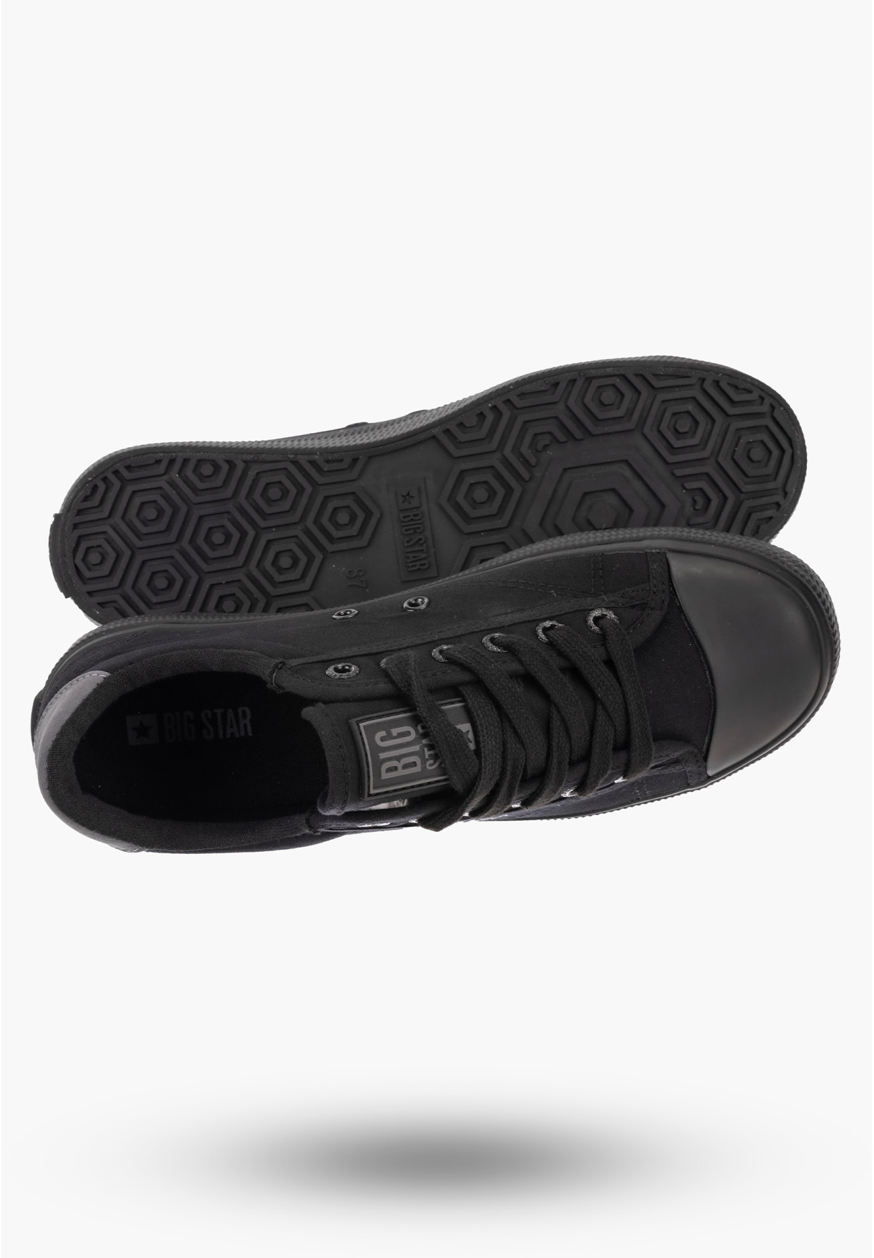 Trampki Damskie BIG TAR Czarne Buty Materiałowe LL274092