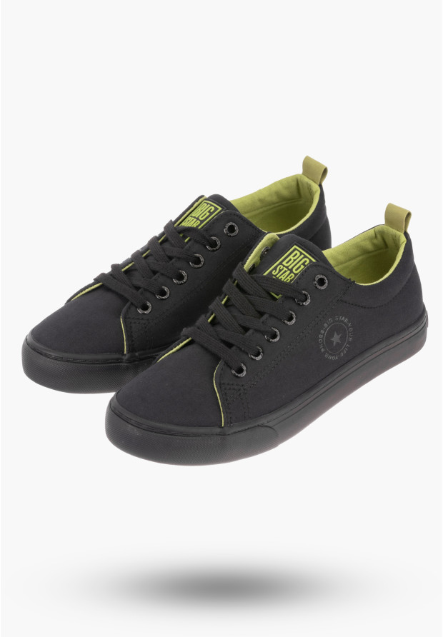 Trampki Damskie BIG TAR Czarne Buty Materiałowe LL274247