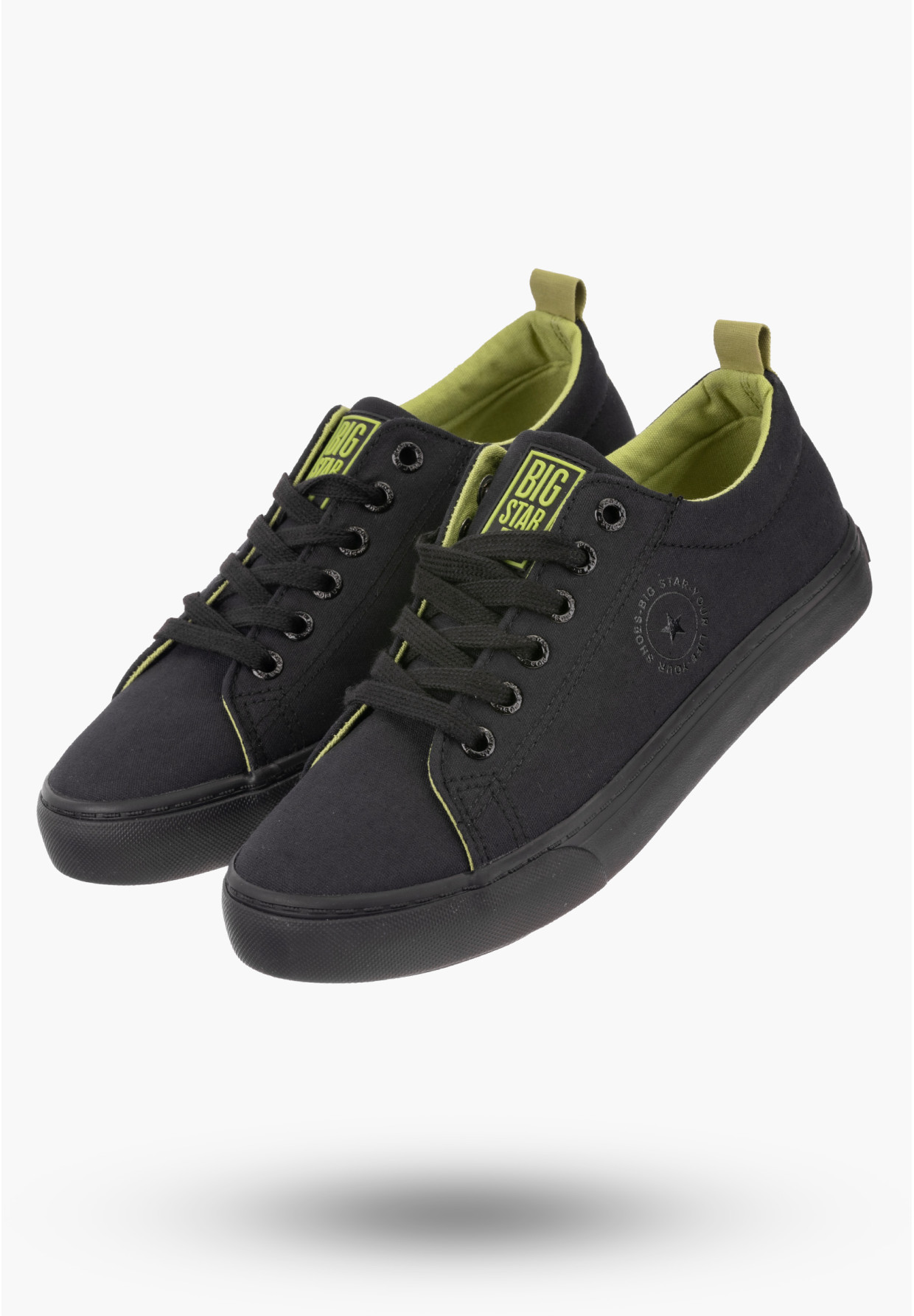 Trampki Damskie BIG TAR Czarne Buty Materiałowe LL274247