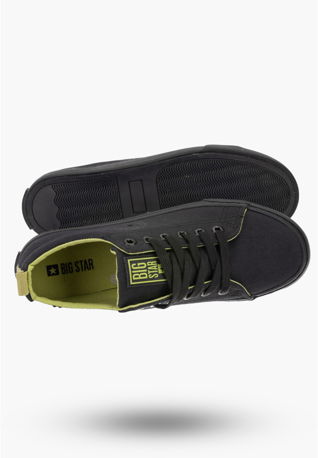 Trampki Damskie BIG TAR Czarne Buty Materiałowe LL274247