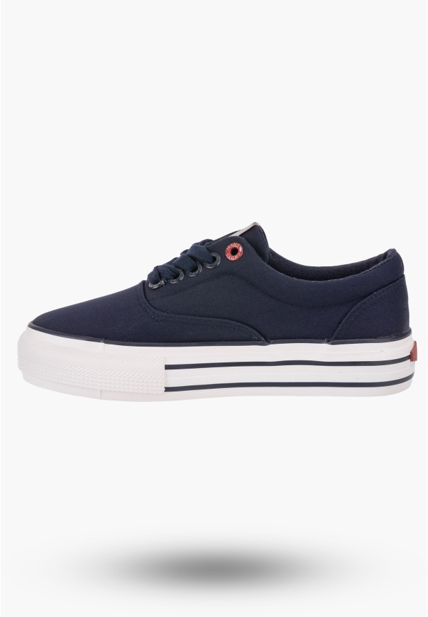Trampki Damskie CROSS JEANS Granatowe Buty Materiałowe FF2R4003C