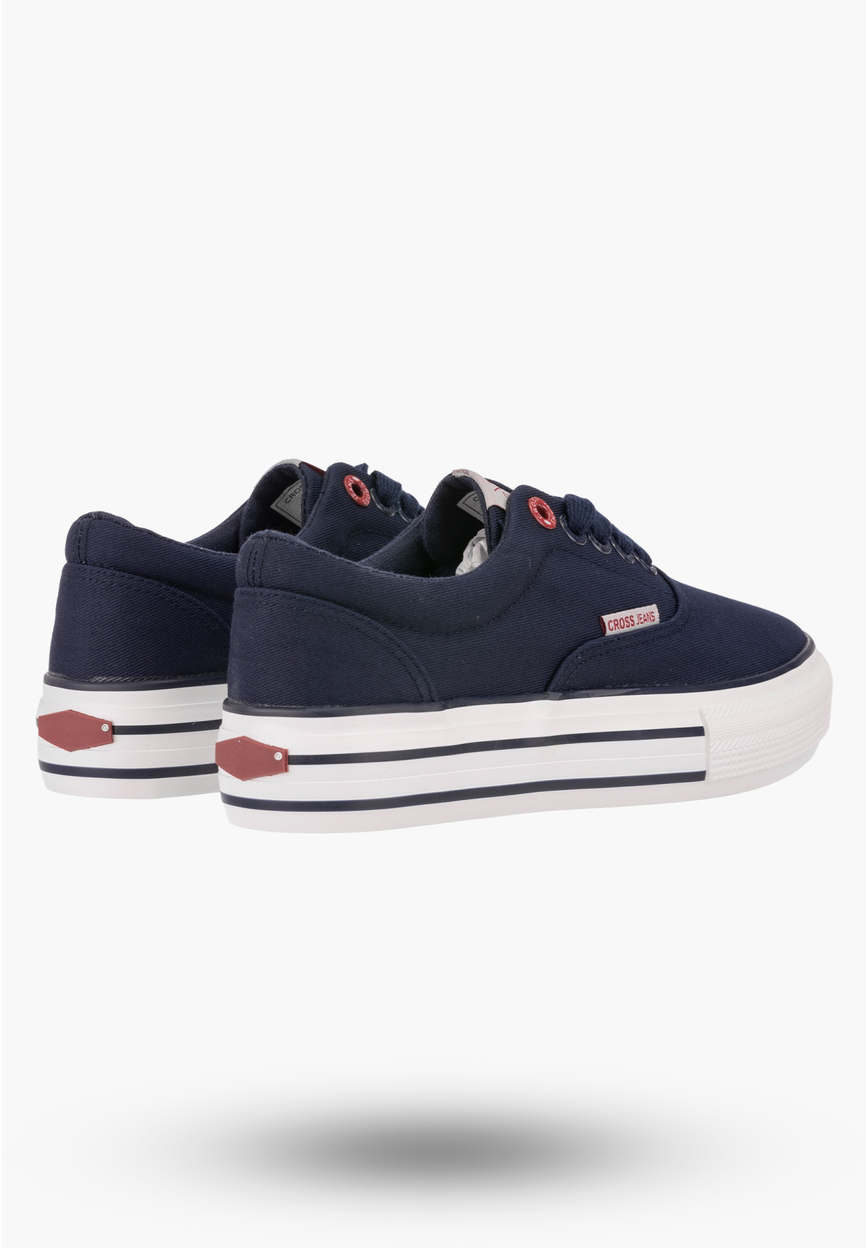 Trampki Damskie CROSS JEANS Granatowe Buty Materiałowe FF2R4003C