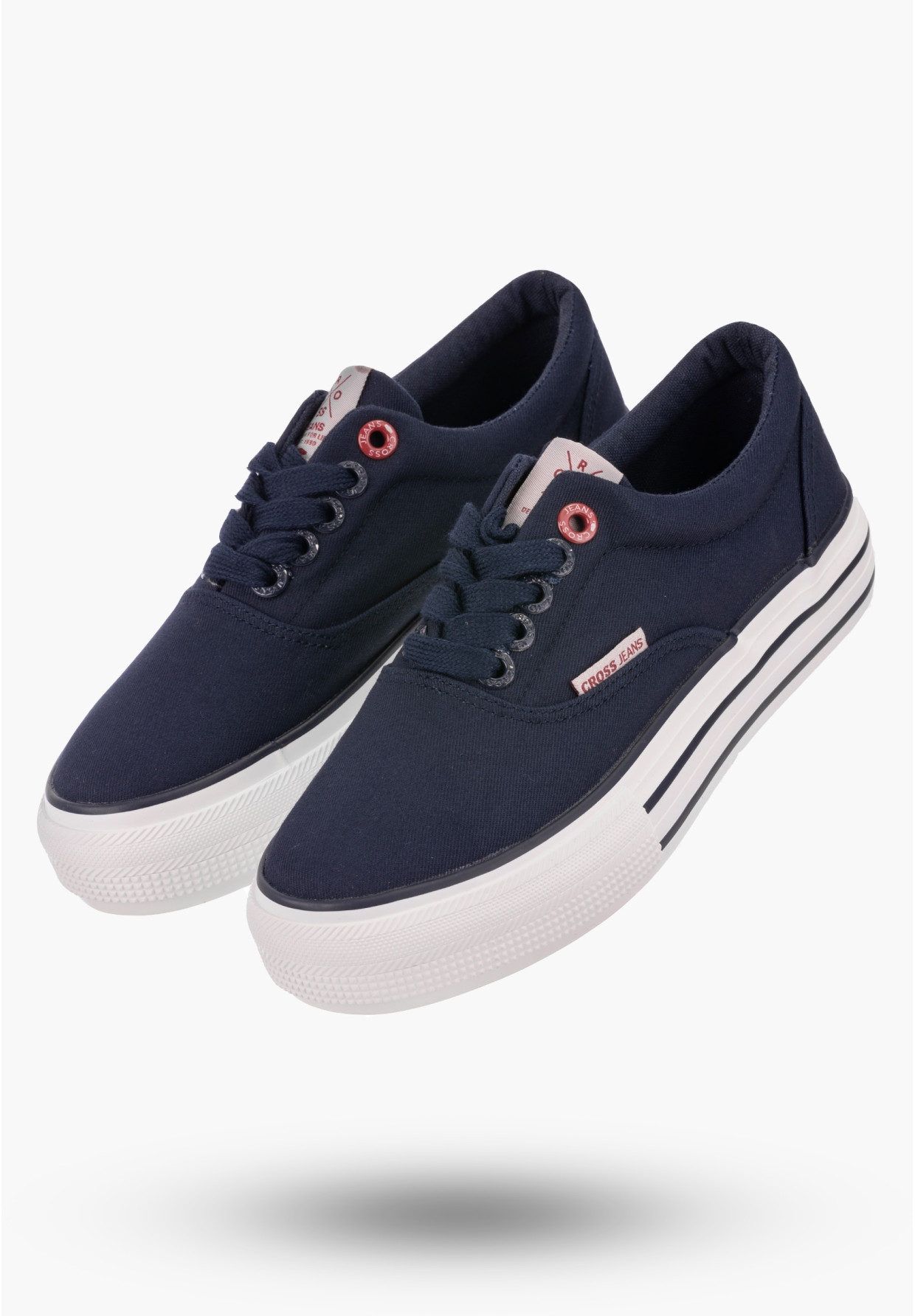 Trampki Damskie CROSS JEANS Granatowe Buty Materiałowe FF2R4003C