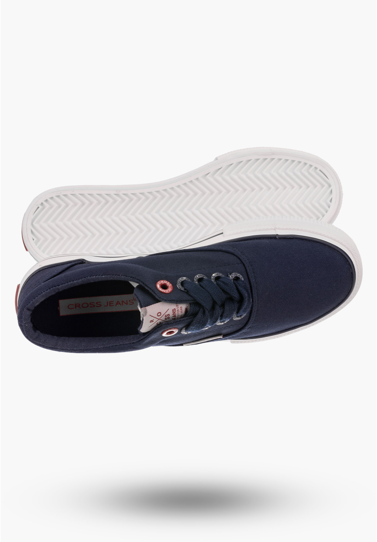 Trampki Damskie CROSS JEANS Granatowe Buty Materiałowe FF2R4003C