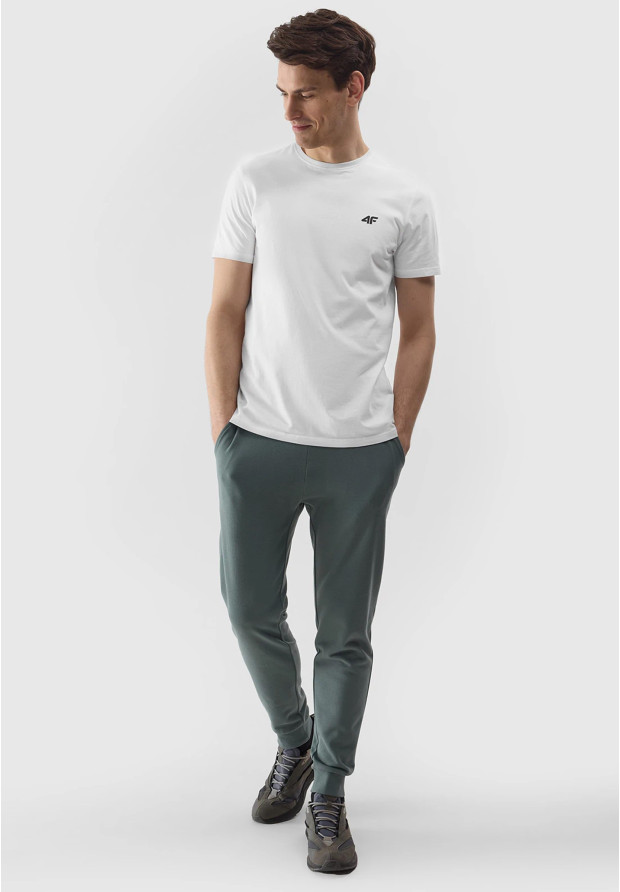 Koszulka Męska 4F Sportowy T-shirt Biały Regular TTSHM1154