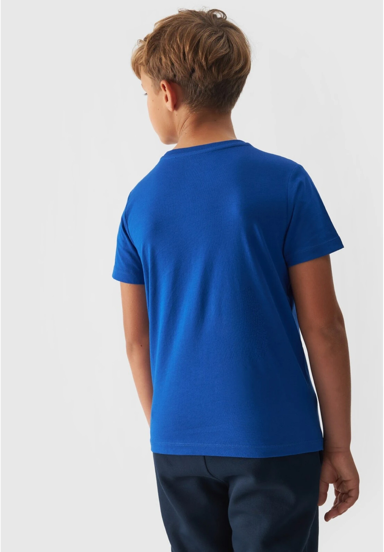 Koszulka 4F Niebieski T-shirt chłopięcy Regular 4FJWMM00TTSHM1627