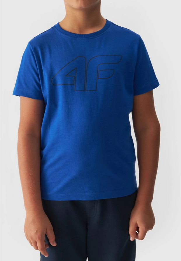 Koszulka 4F Niebieski T-shirt chłopięcy Regular 4FJWMM00TTSHM1627