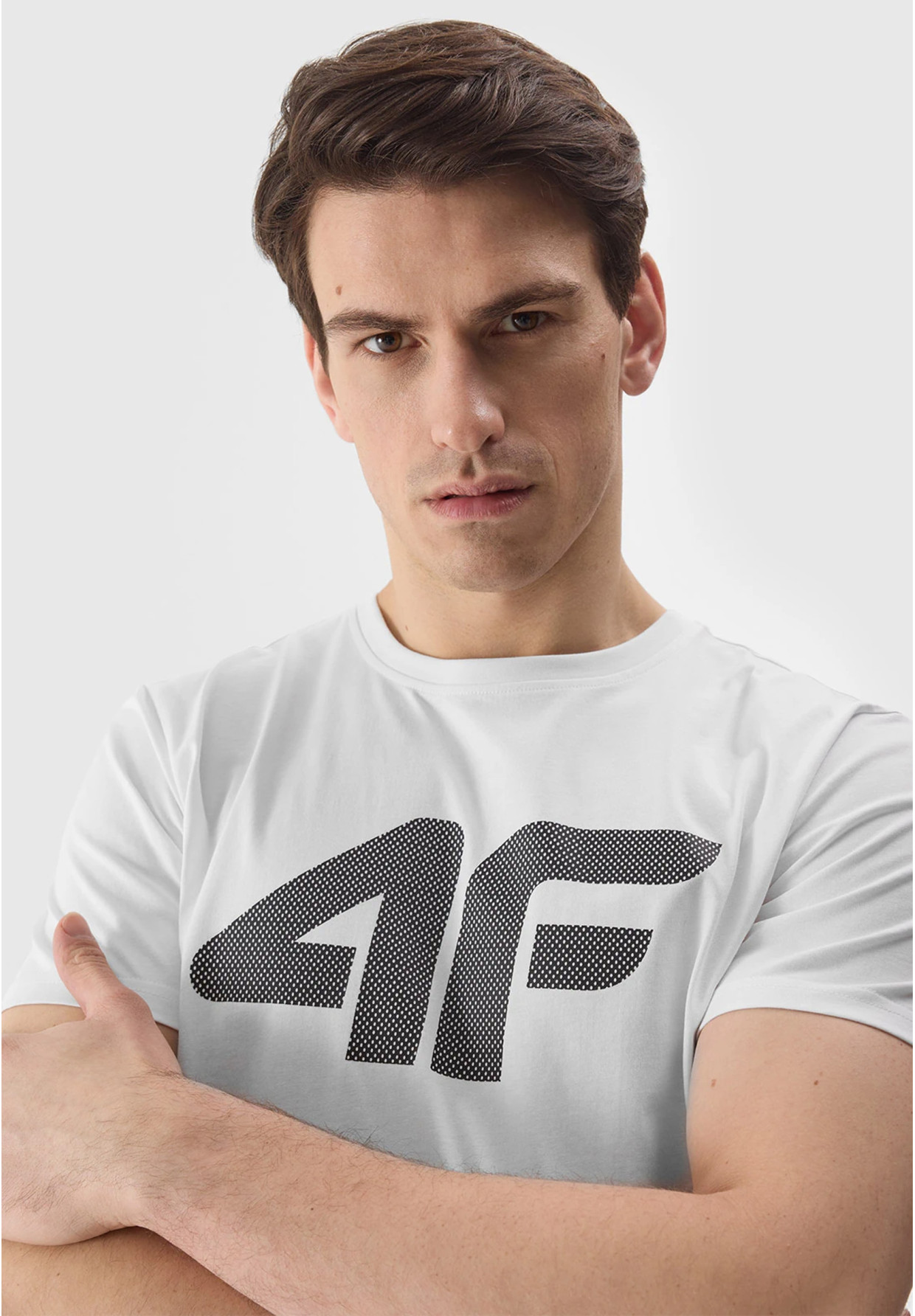 Koszulka Męska 4F Sportowy T-shirt Biały Regular TTSHM1155
