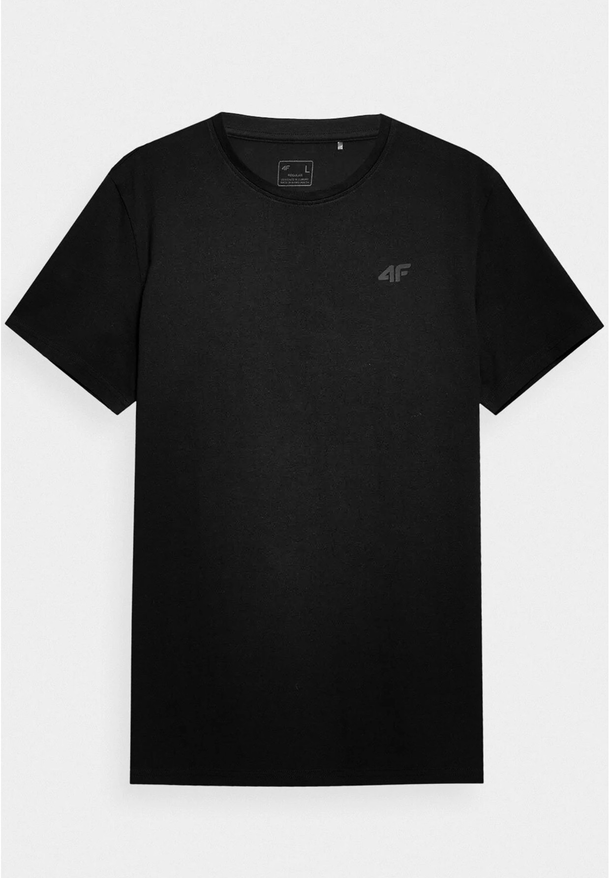 Koszulka Męska 4F Sportowy T-shirt Czarny Regular 4FSS23TTSHM536