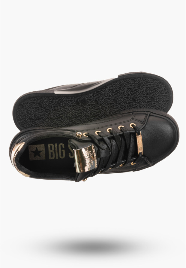 Buty Damskie BIG STAR Czarne Trampki NN274209