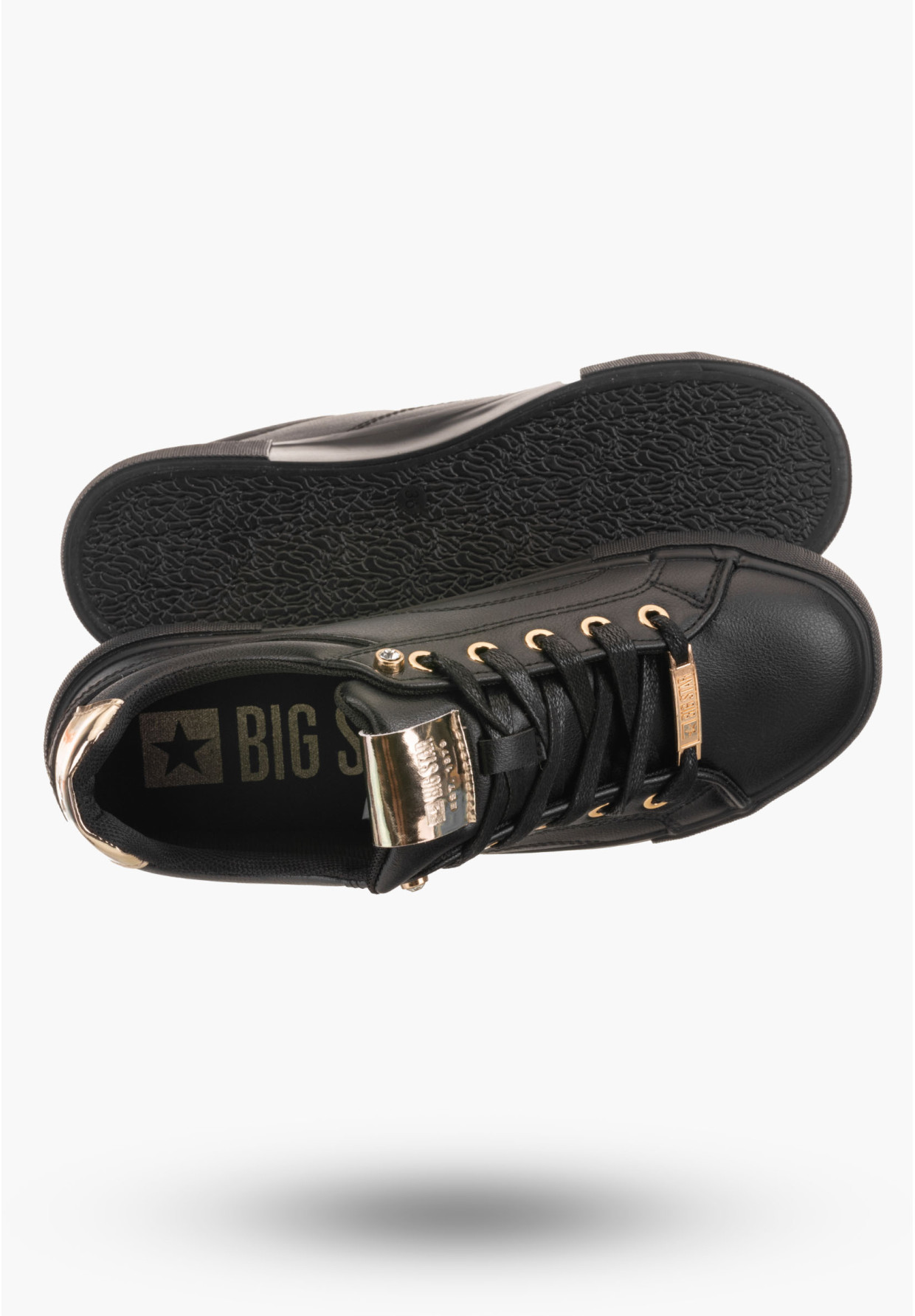 Buty Damskie BIG STAR Czarne Trampki NN274209