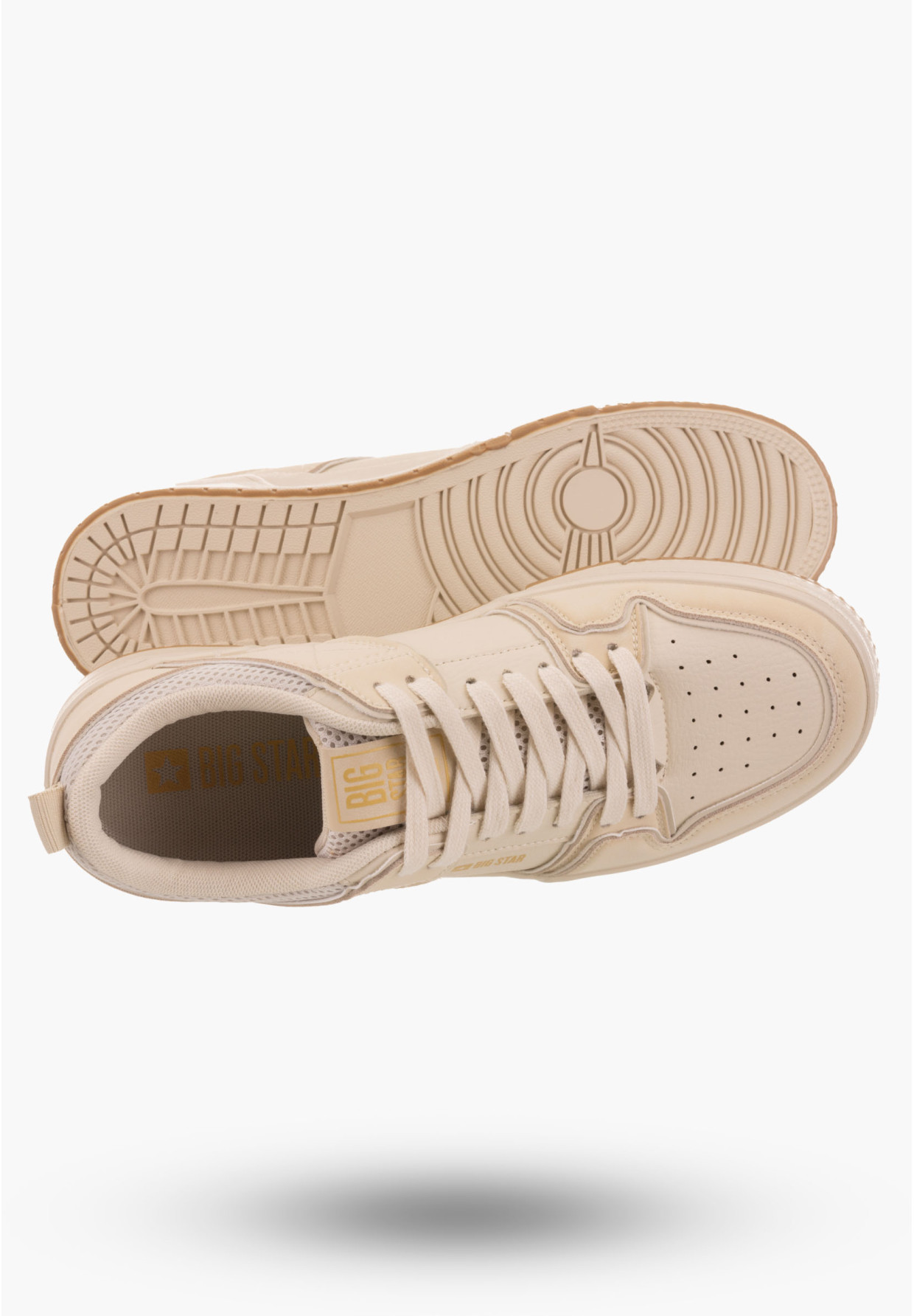 Buty Męskie BIG STAR Beżowe Sneakersy NN174095