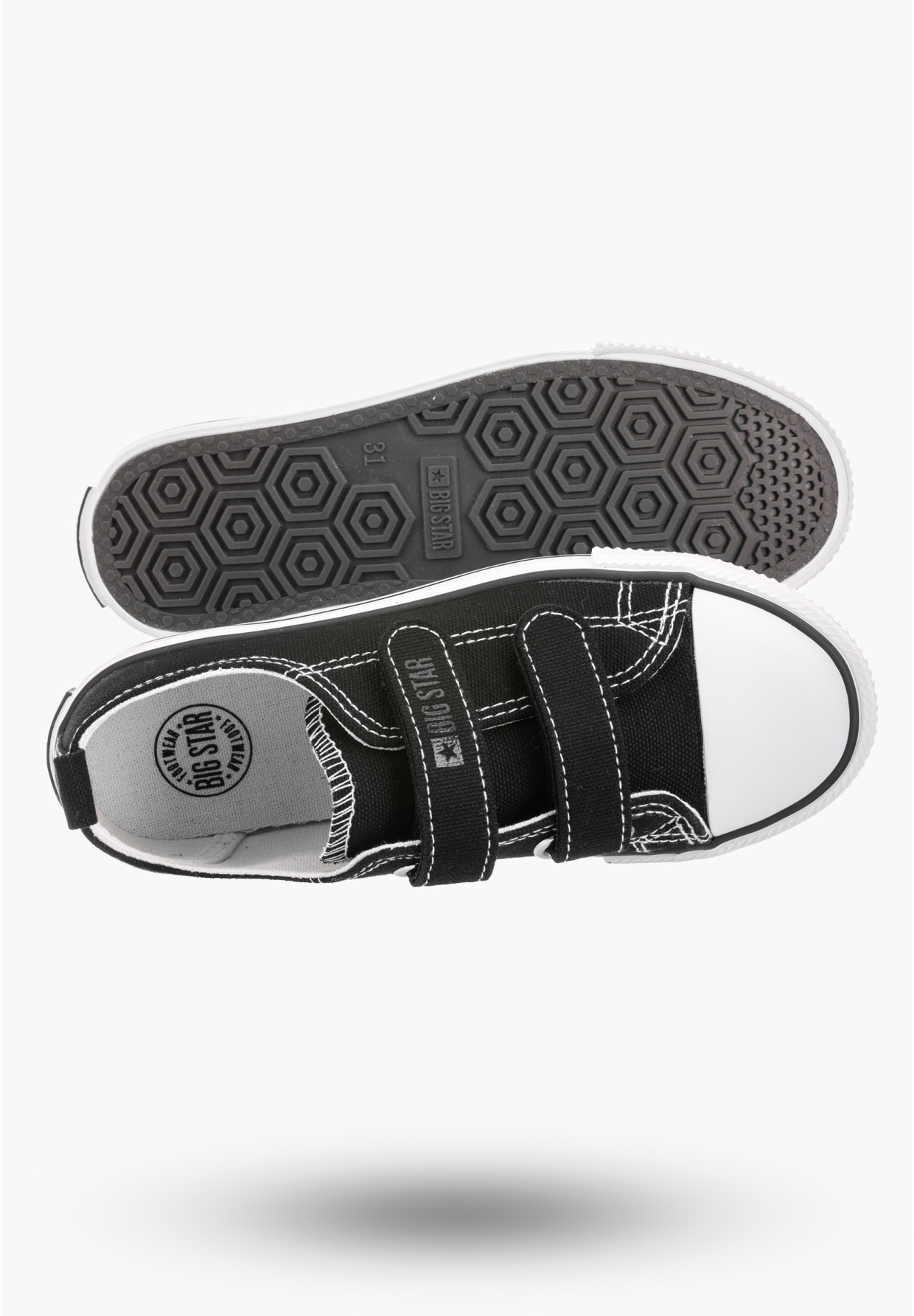 Trampki Dziecięce BIG STAR Czarne Buty na rzepy OO374008