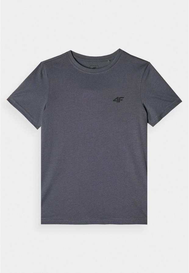 Koszulka Chłopięca 4F T-shirt Bawełniany Grafitowy TTSHM1626